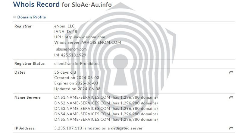 Возраст домена брокера Slocazerau по данным сервиса WhoIs, опровергающий заявление о многолетней деятельности.